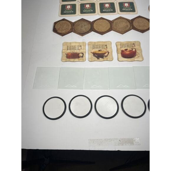 Set Of 31 Drink Coasters Glass / Round / Japanese /beer / Crystal Vintage RARE - Picture 3 of 12